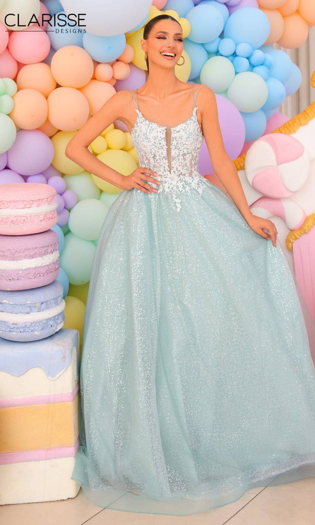 Layla K LK164 Juniors Womens 3D Floral Pastel Quince Ball Gown 