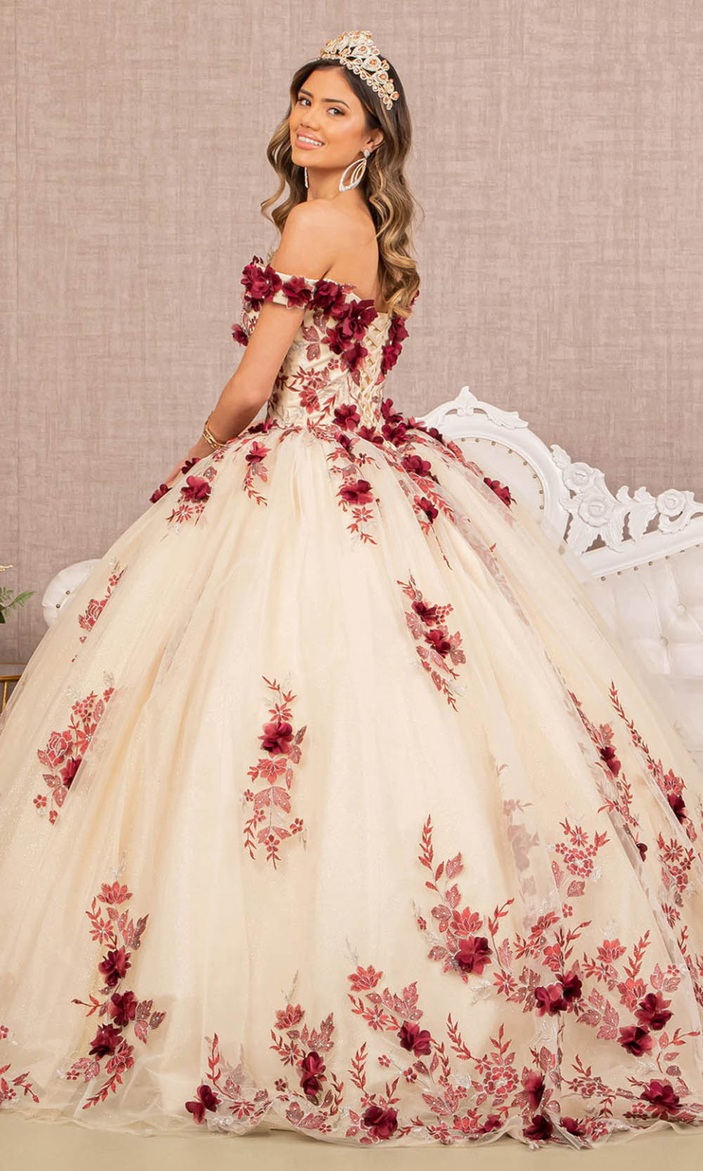 Elizabeth K GL3105 Burgundy Nude 