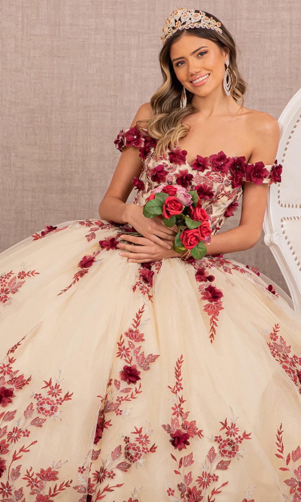 Elizabeth K GL3105 Burgundy Nude 