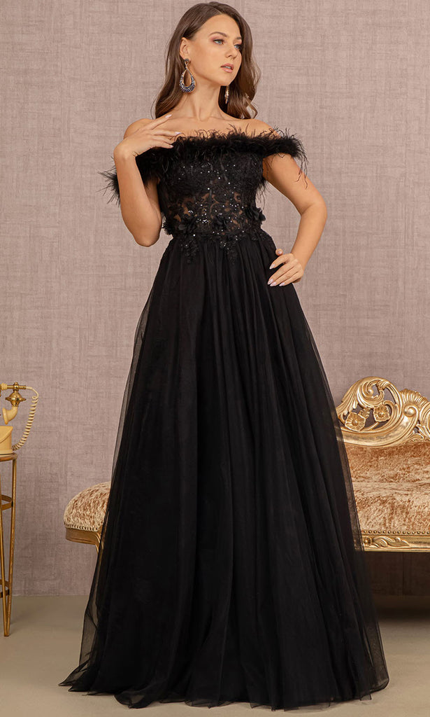 Flmtop Formal Dress Off Shoulder High Slit Elegant Floor Length Prom Dress  for Wedding 