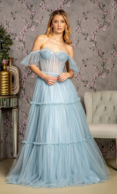Cinderella Divine CD0154 Engagement Skirt – Smokey Dress|Indowestern|Tulle Blue