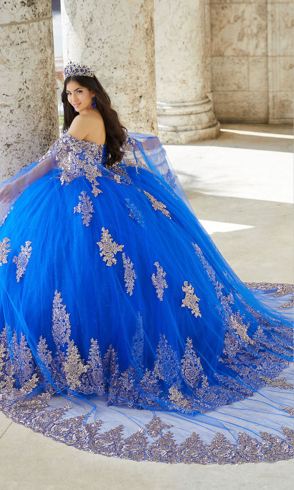 House of Wu 26028C Royal/Rose Gold