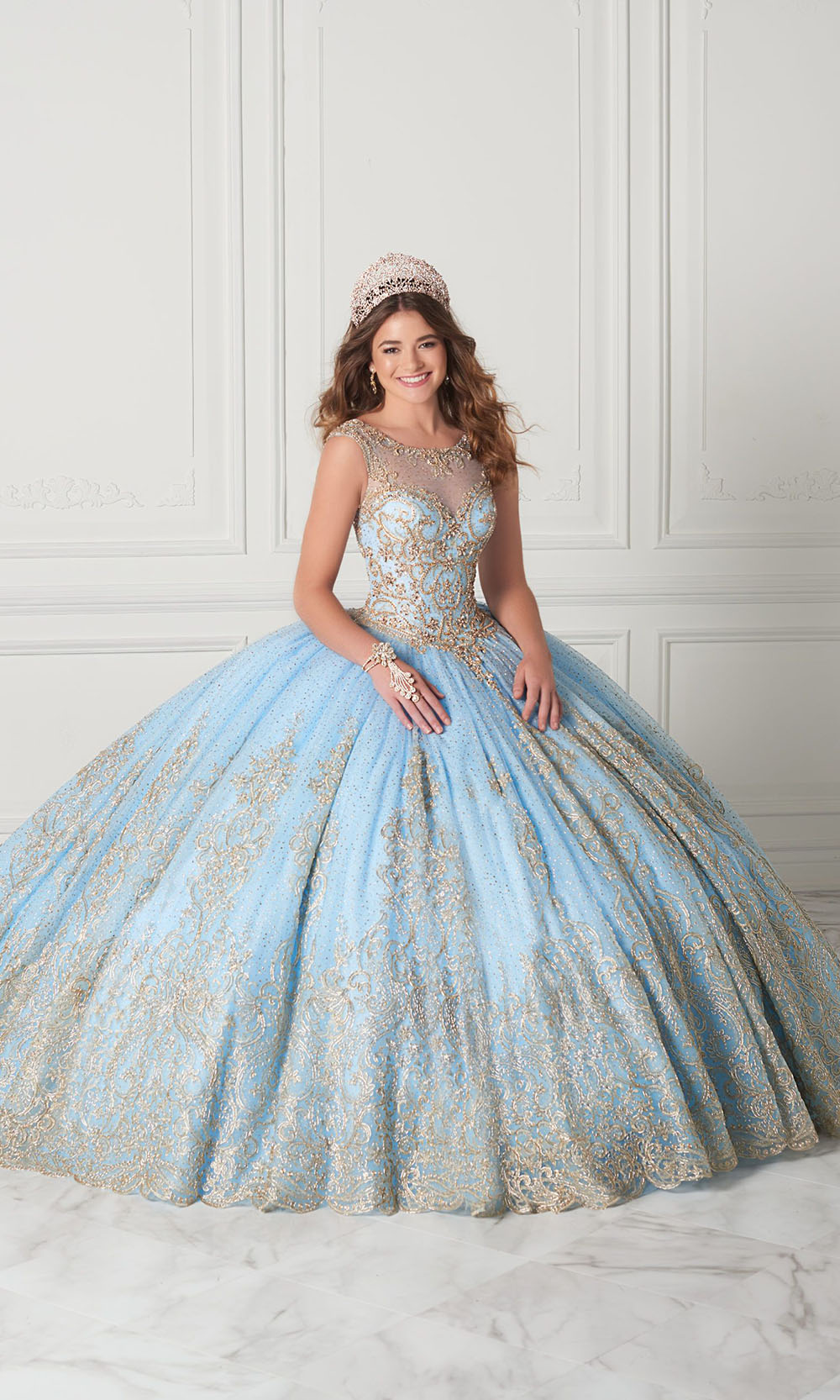 House of Wu 26941 Ice Blue/Gold