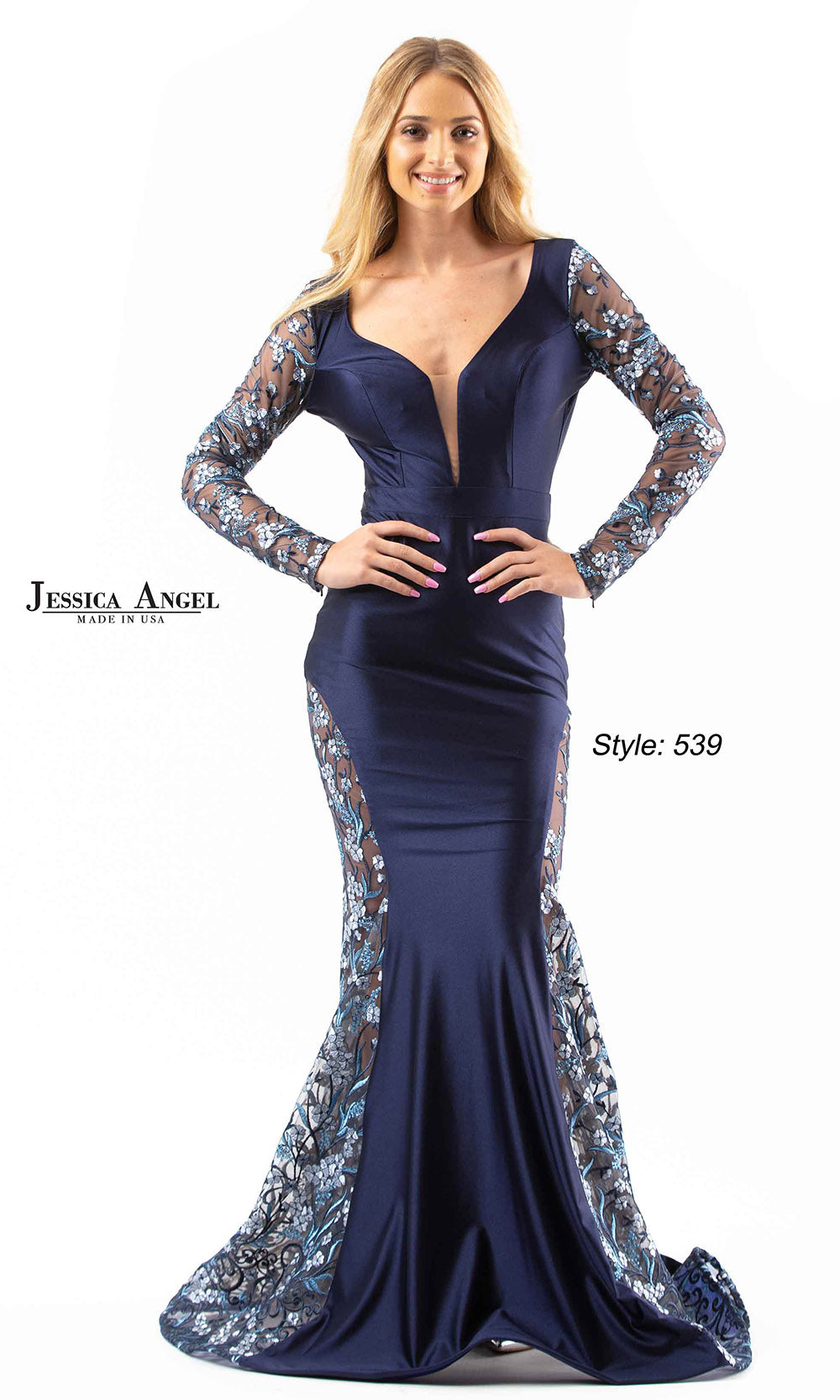 Jessica Angel 539 Navy Ash Rose