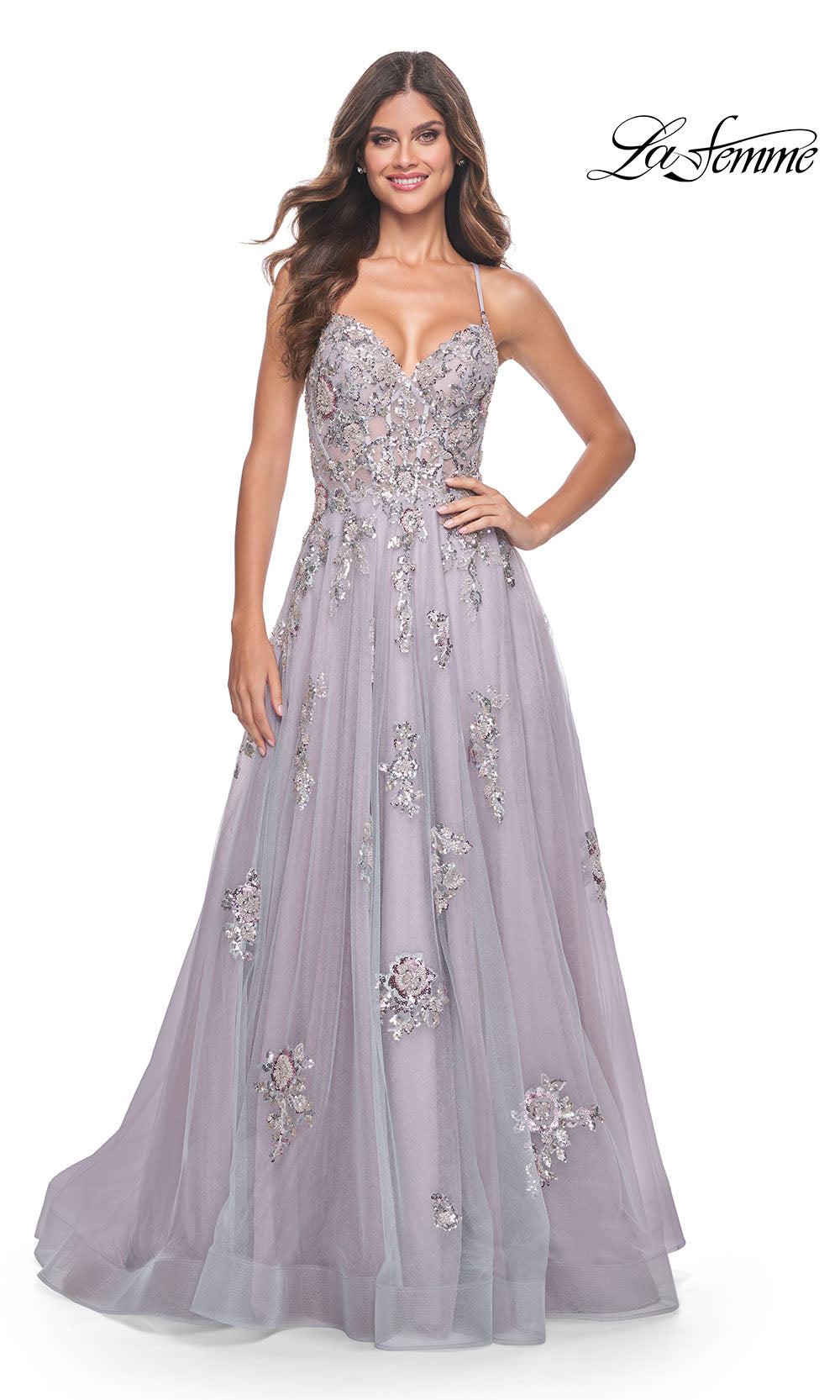 La Femme 32200 Lavender/Gray 