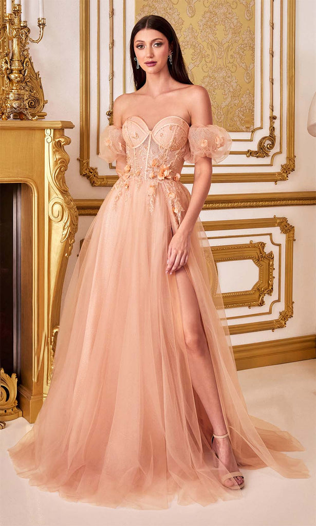 Sexy High Slit Prom Dress Strapless Sequin Formal Dress FD2791 - Burgundy /  Custom Size