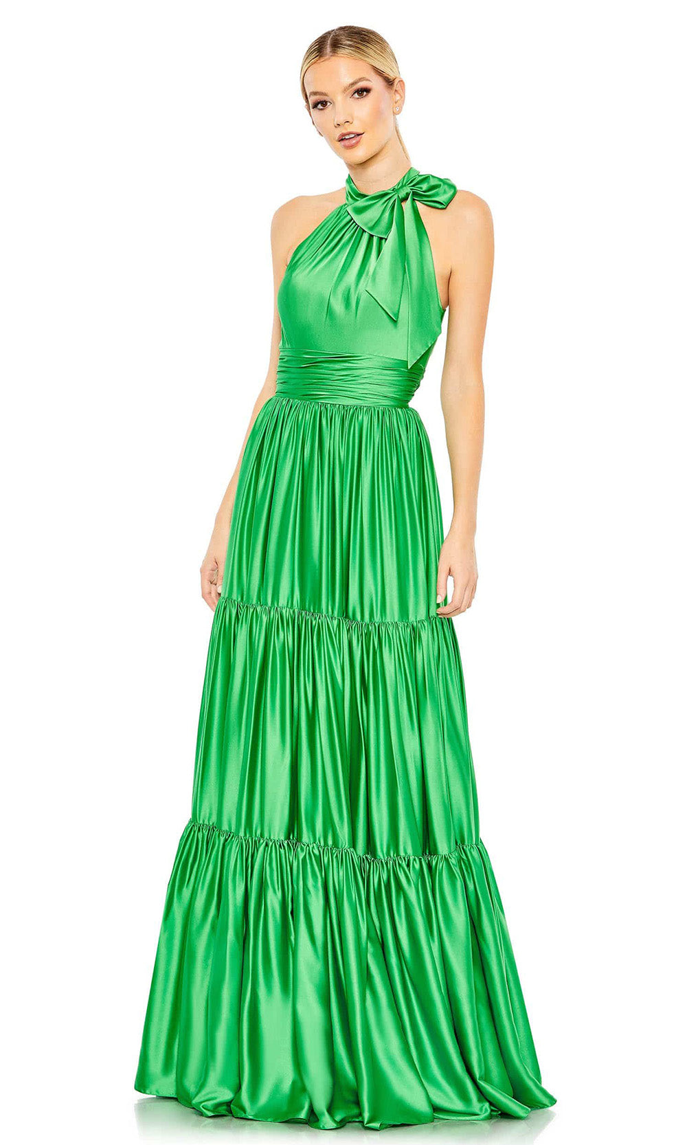 Mac Duggal - 50658 Halter Cutout Back Gown In Green