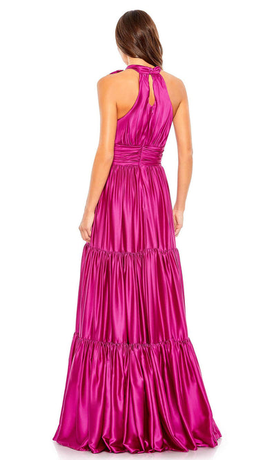 Mac Duggal - 50658 Halter Cutout Back Gown In Pink