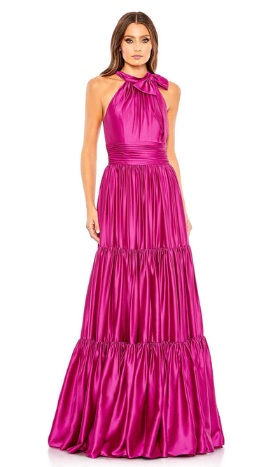 Mac Duggal - 50658 Halter Cutout Back Gown In Pink