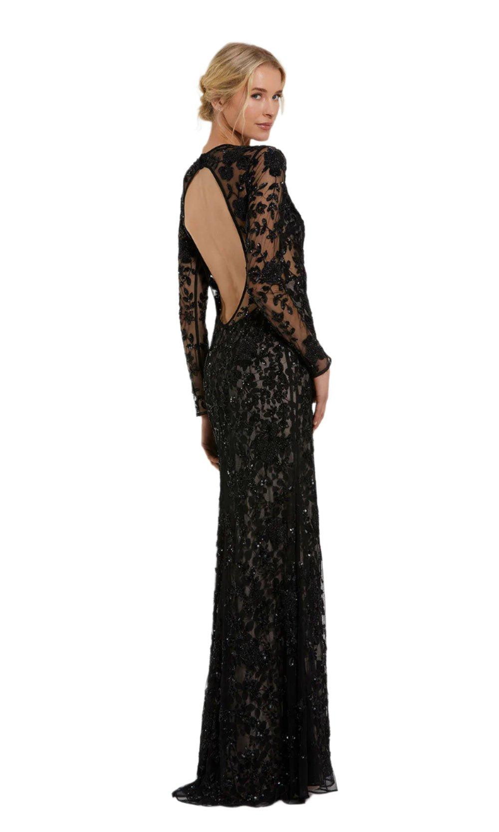 Mac Duggal 10821 Black Nude