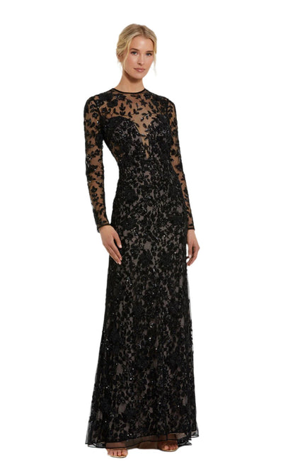 Mac Duggal 10821 Black Nude