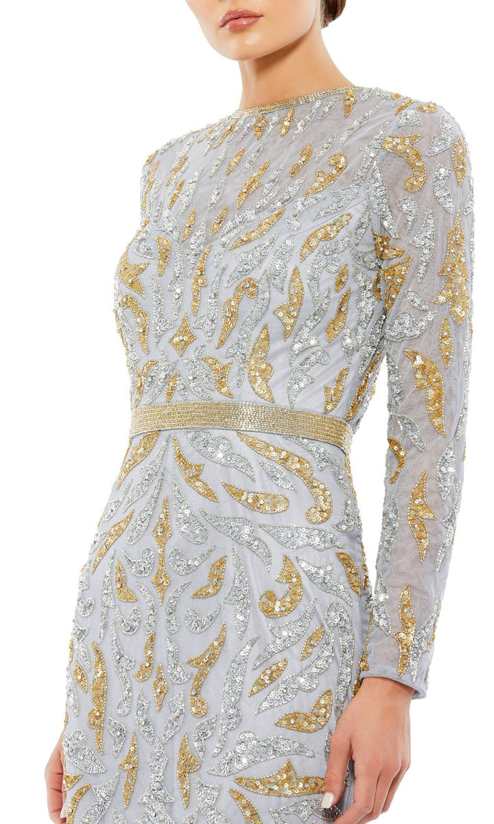 Mac Duggal 5124 Platinum Gold