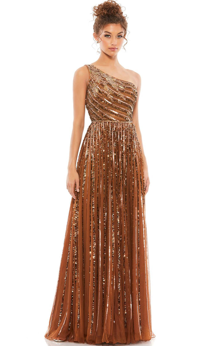 copper evening gown