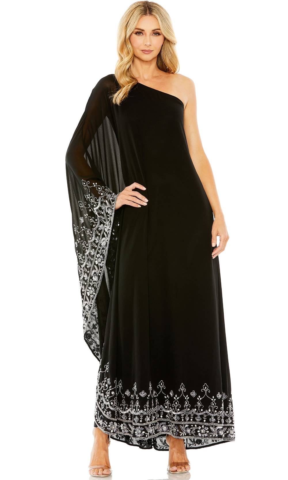 Mac Duggal 9251 Black Silver