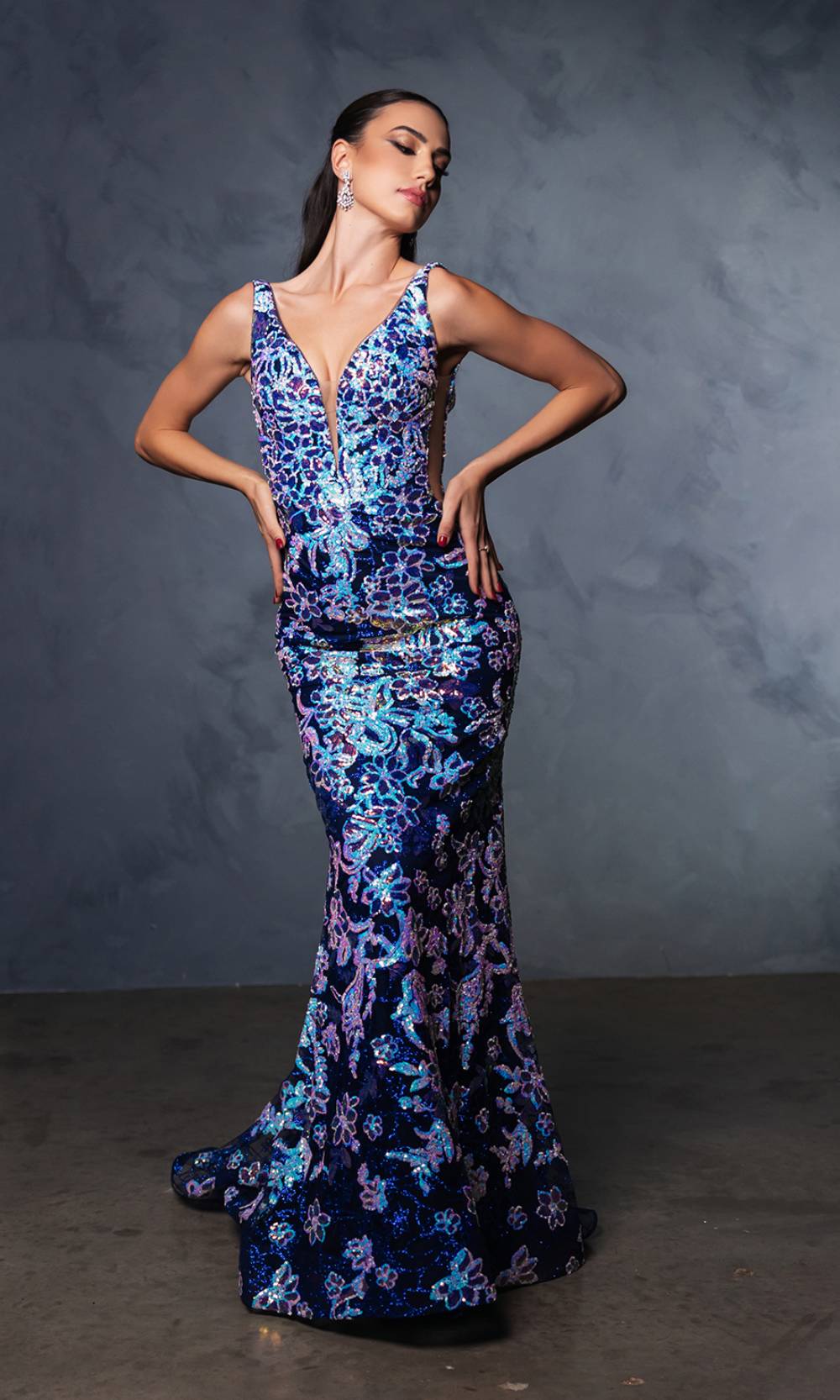 May Queen RQ8140 Navy Multi