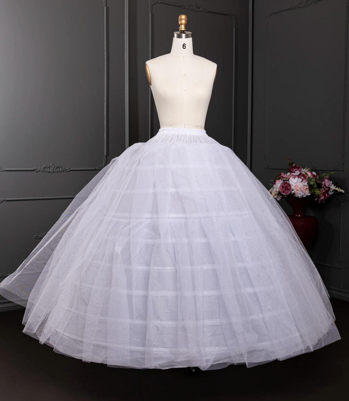 9-HOOP Petticoat with Tulle