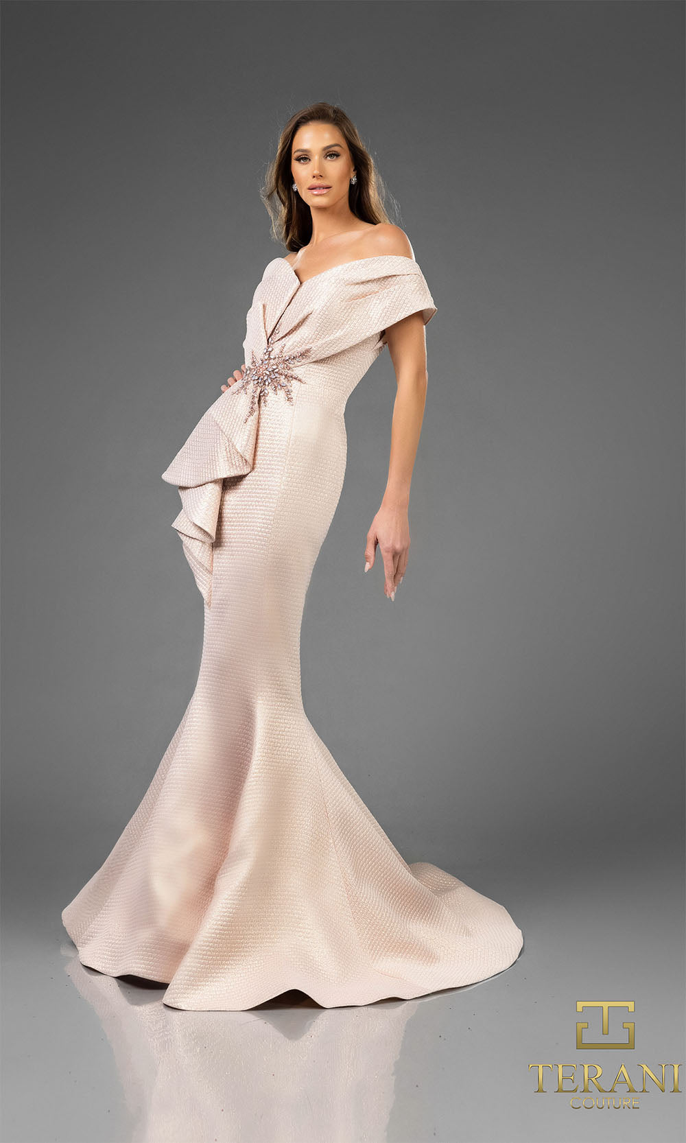Terani Couture 251E4201 Rose Gold