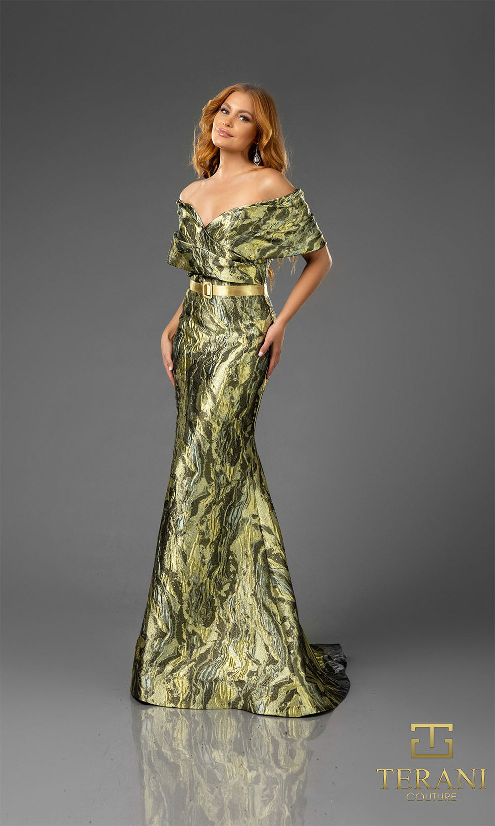 Terani Couture 251E4253 Green