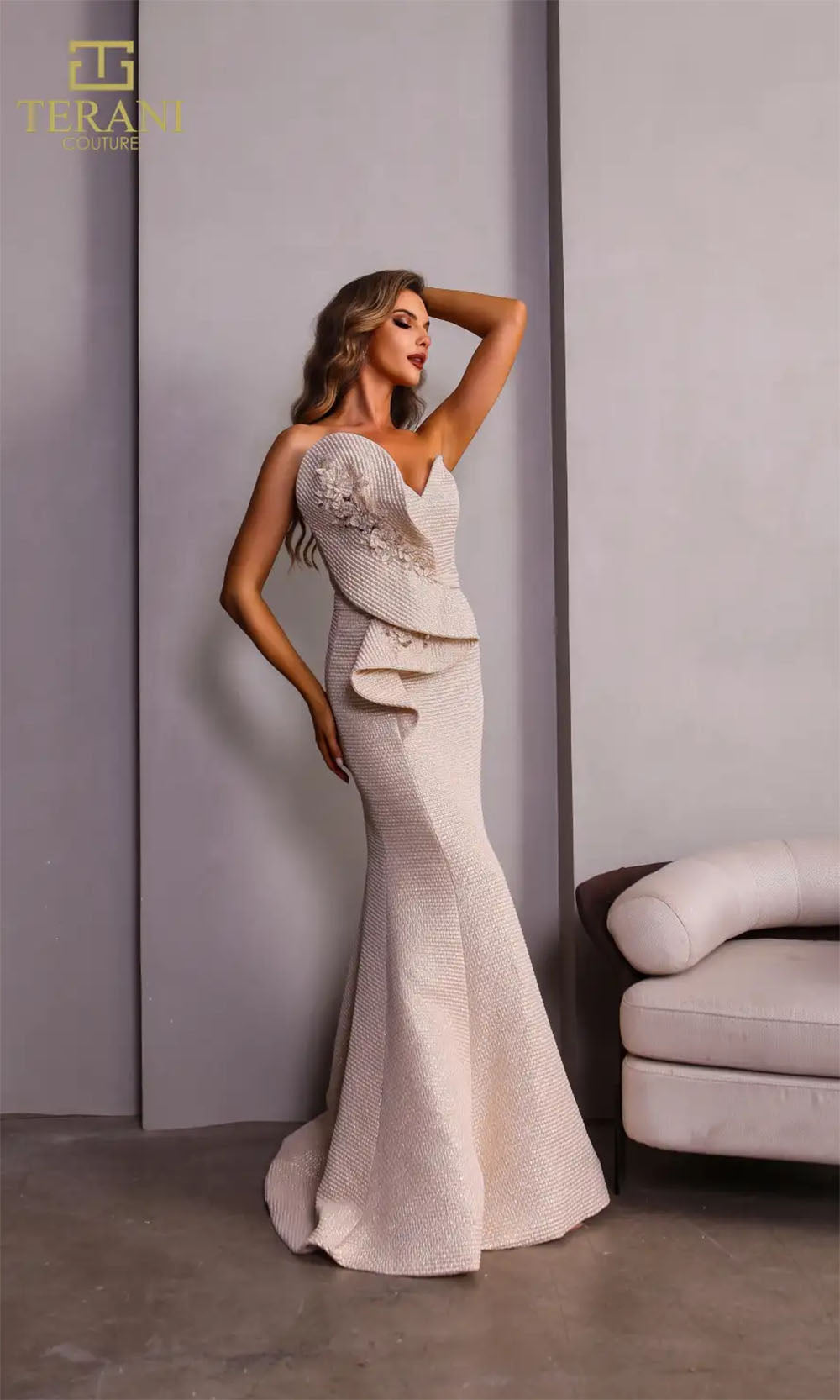 Terani Couture 251E4276 Champagne