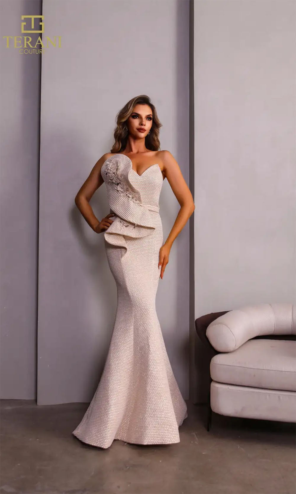 Terani Couture 251E4276 Champagne