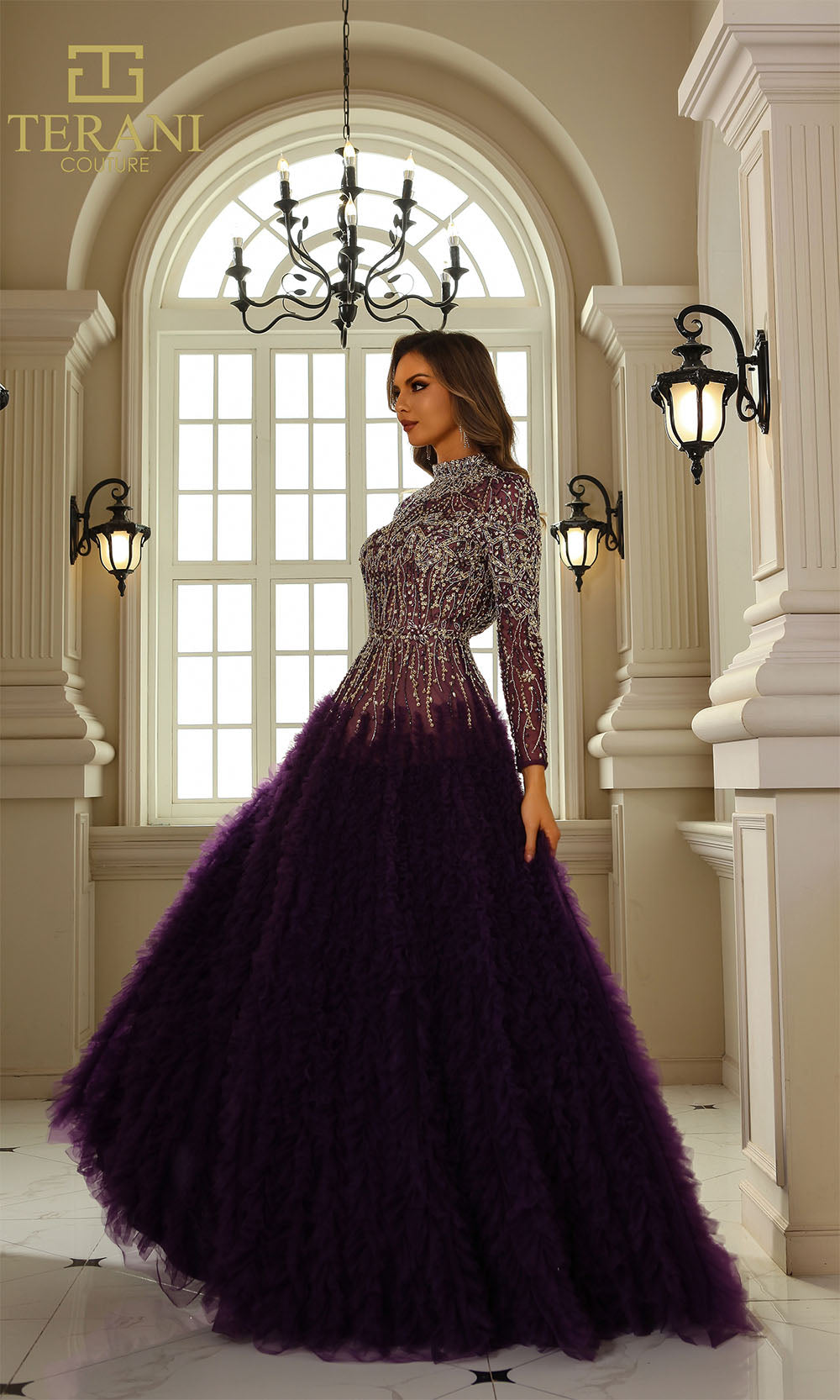 Terani Couture 251GL4318 Amethyst Nude