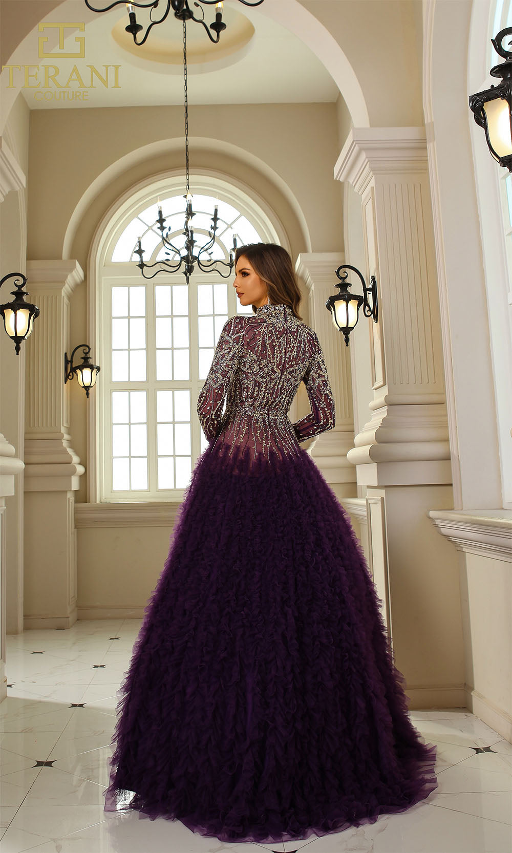 Terani Couture 251GL4318 Amethyst Nude