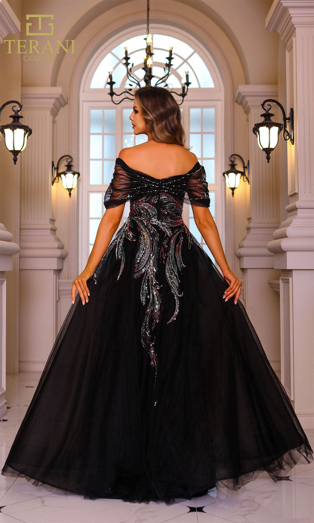 Terani Couture 251M4411 Black Multi