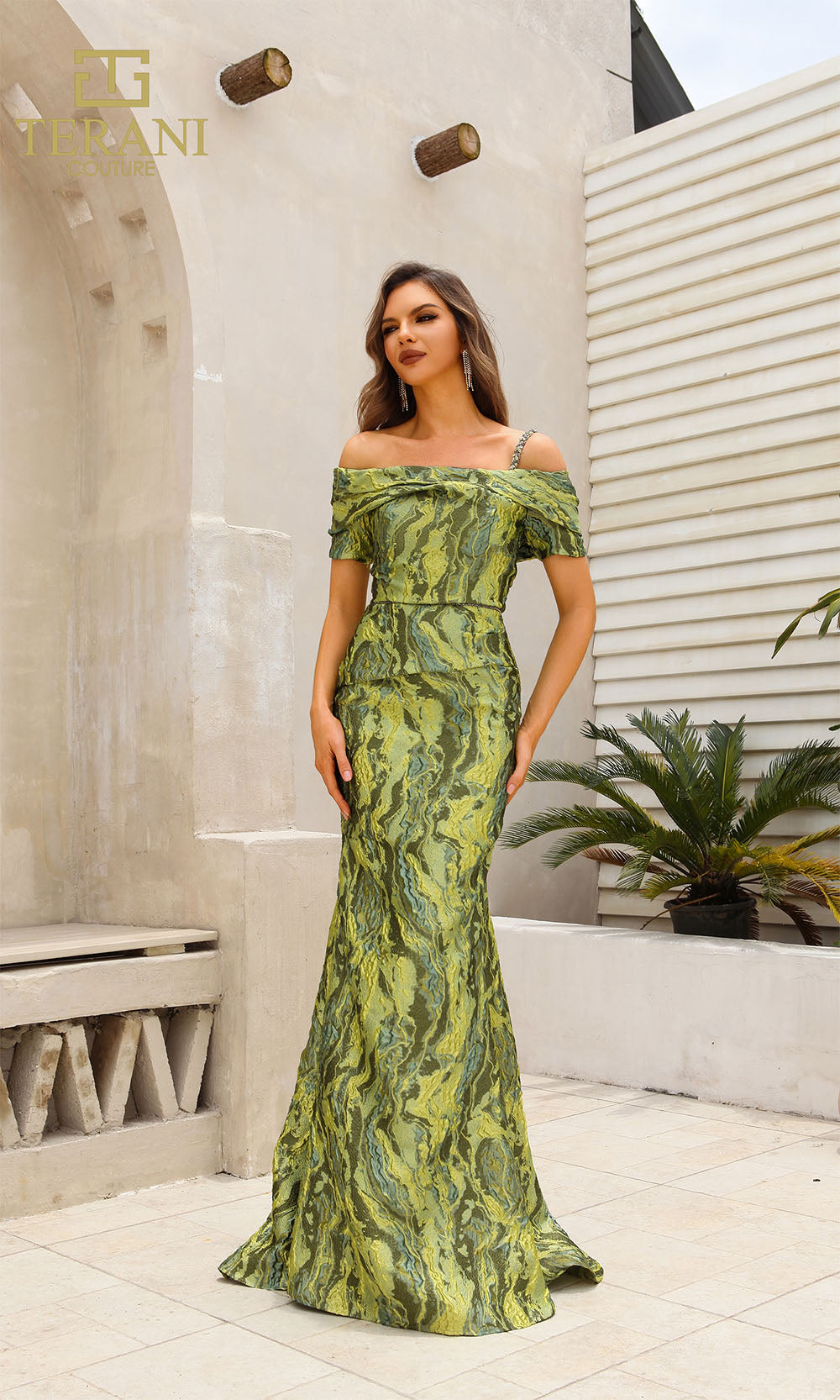 Terani Couture 251M4434 Green