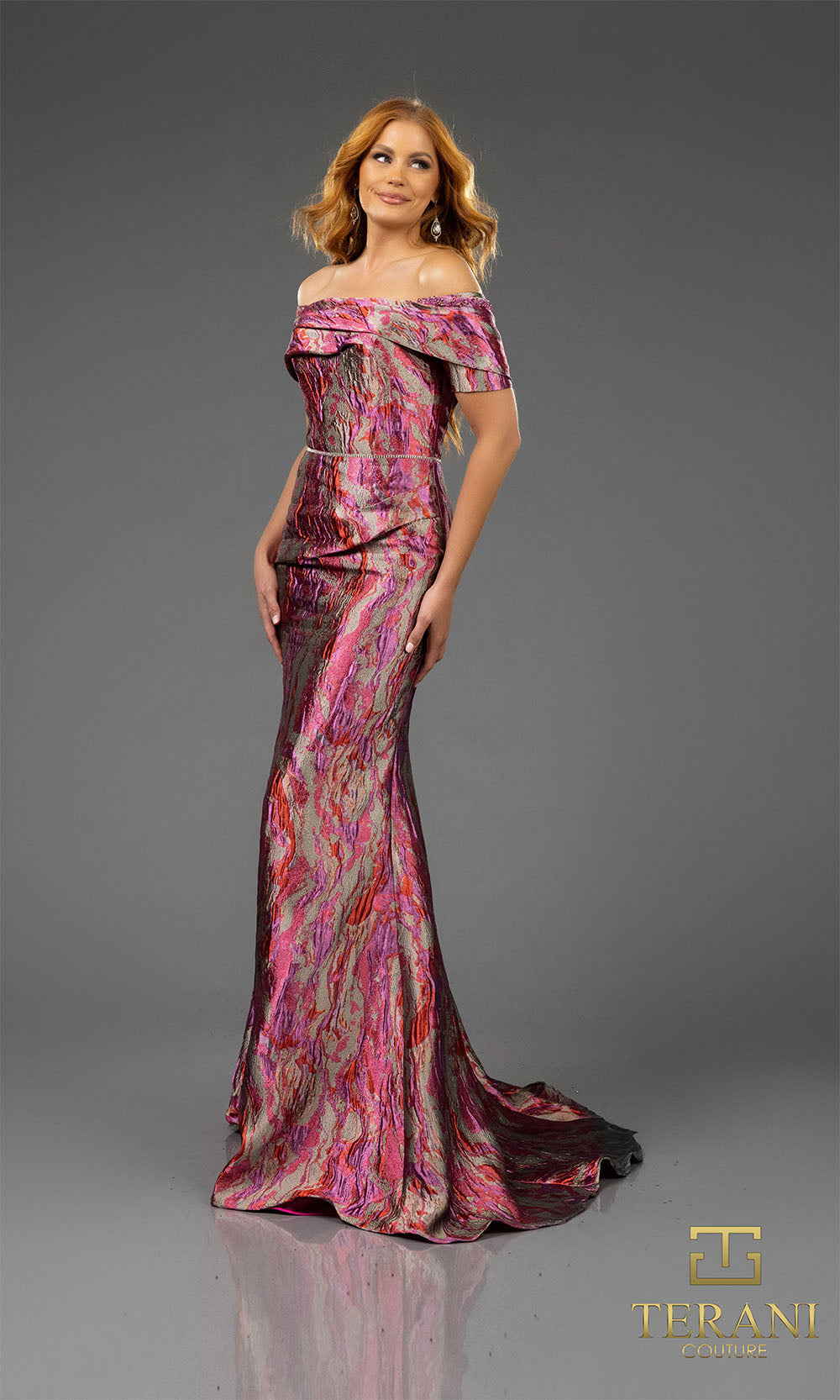 Terani Couture 251M4434 Fuchsia