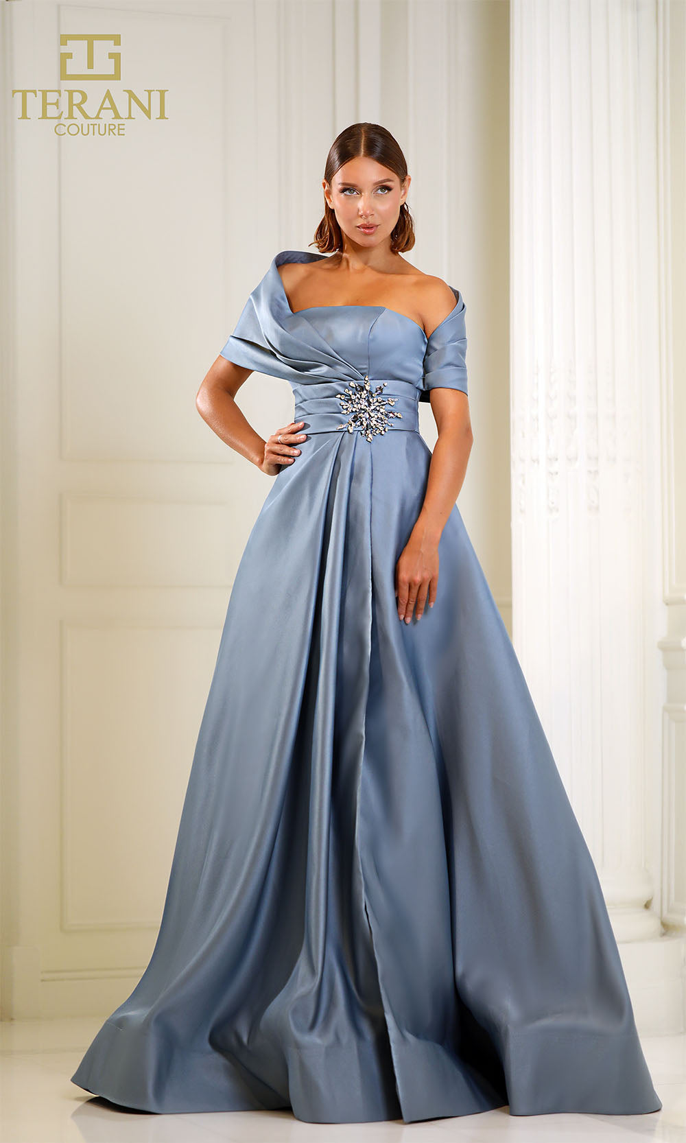 Terani Couture 251M4441 Slate