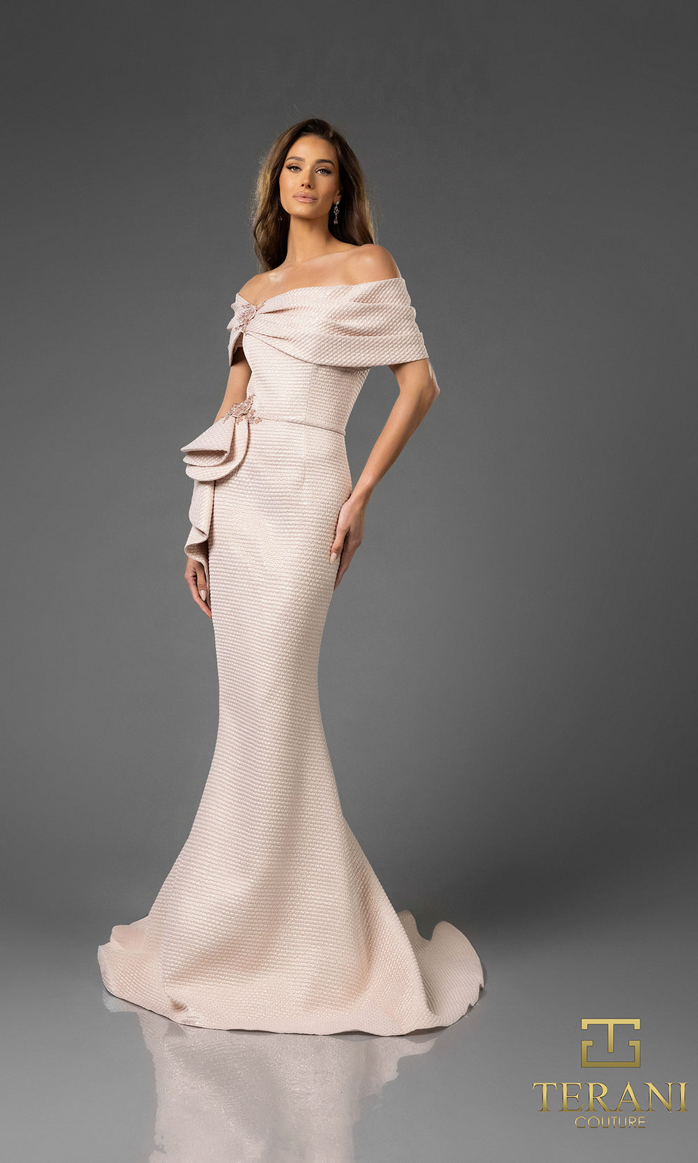 Terani Couture 251M4448 Rose Gold