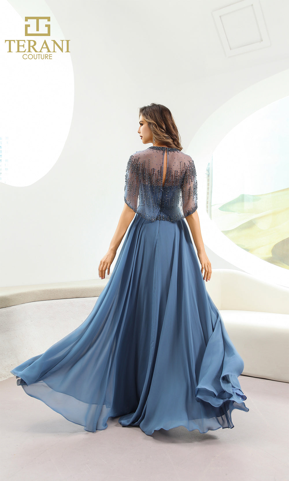 Terani Couture 251M4563 Blue