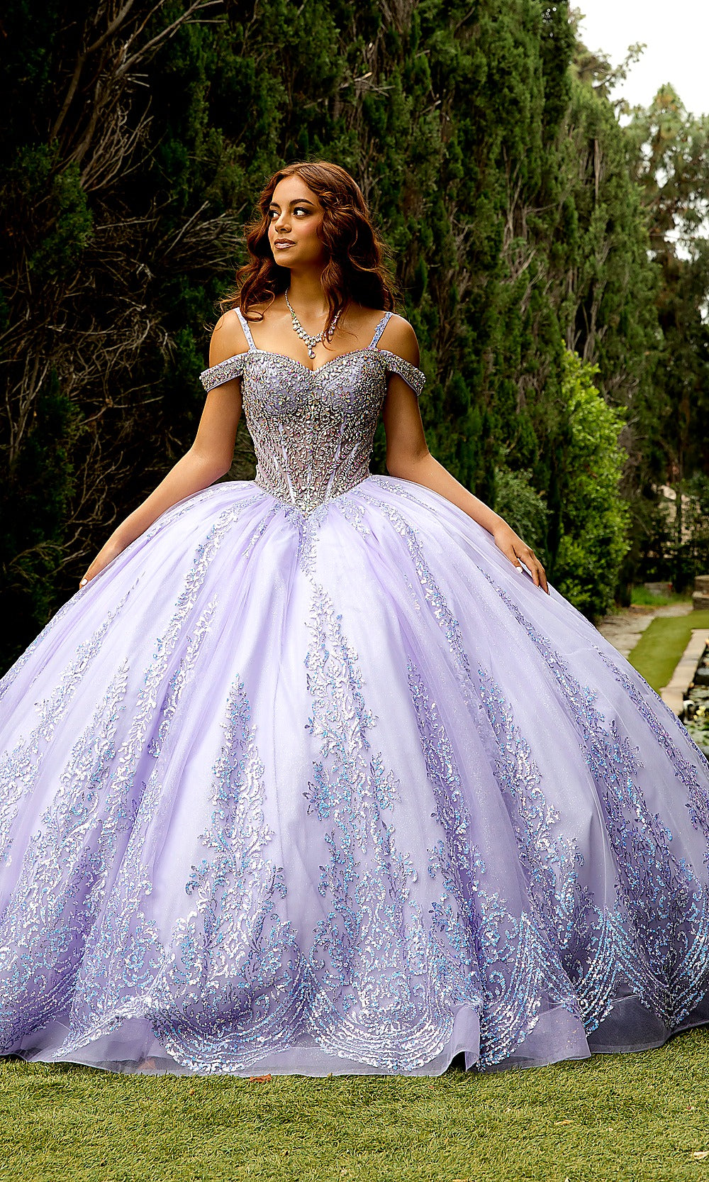 Bella Princess PQ1077 Lilac Quinceanera Ball Gown Dress