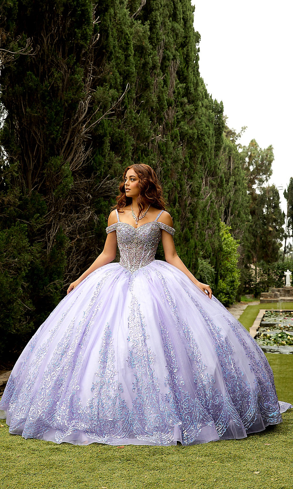 Bella Princess PQ1077 Lilac Quinceanera Ball Gown Dress