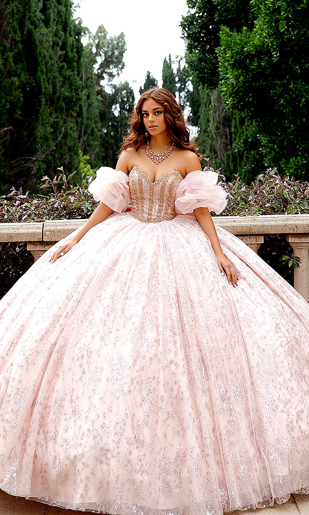 Bella Princess PQ1080 Blush Pink Quinceanera Ball Gown Dress