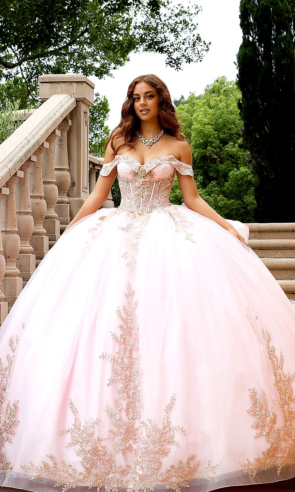 Bella Princess PQ1082 Blush Pink Quinceanera Ball Gown Dress