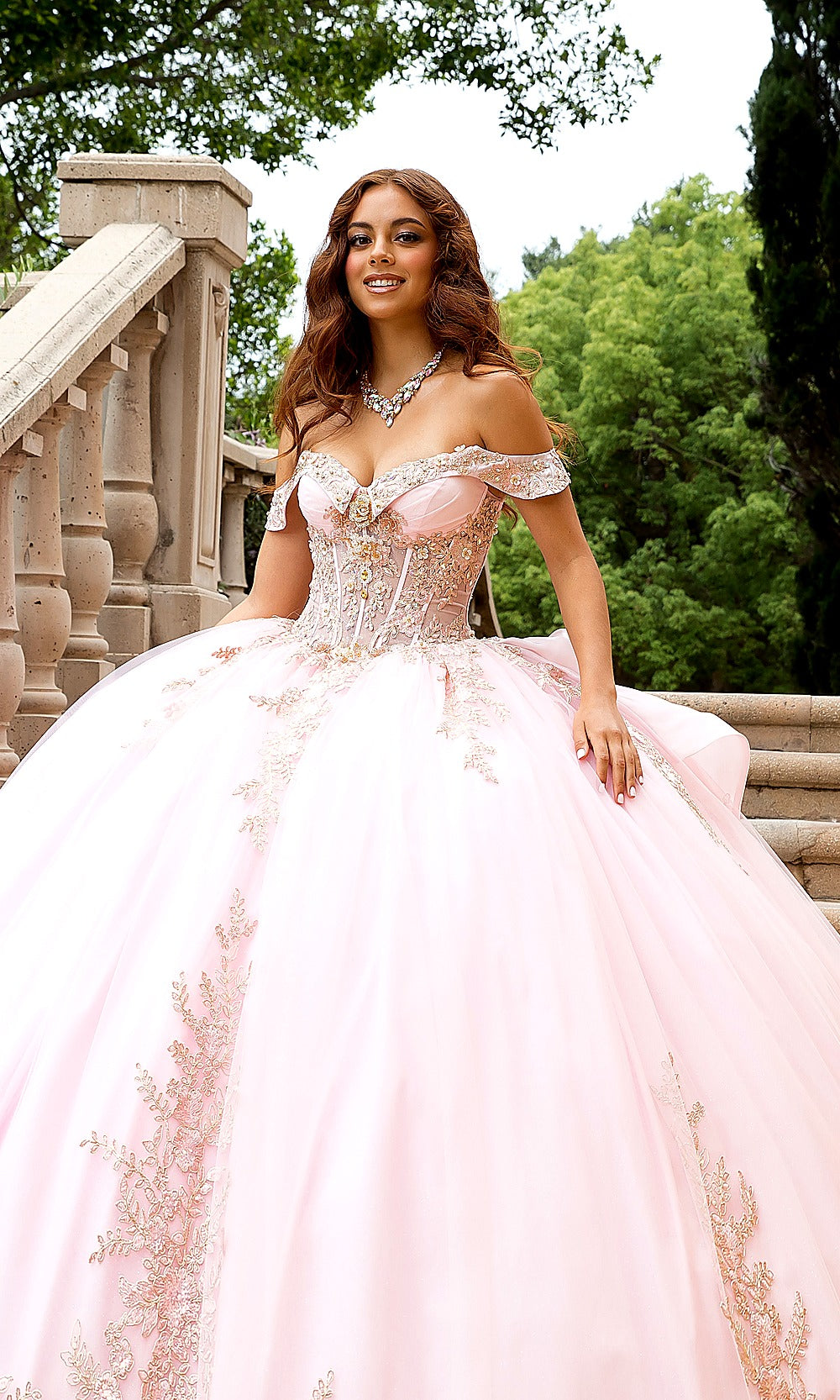 Bella Princess PQ1082 Blush Pink Quinceanera Ball Gown Dress