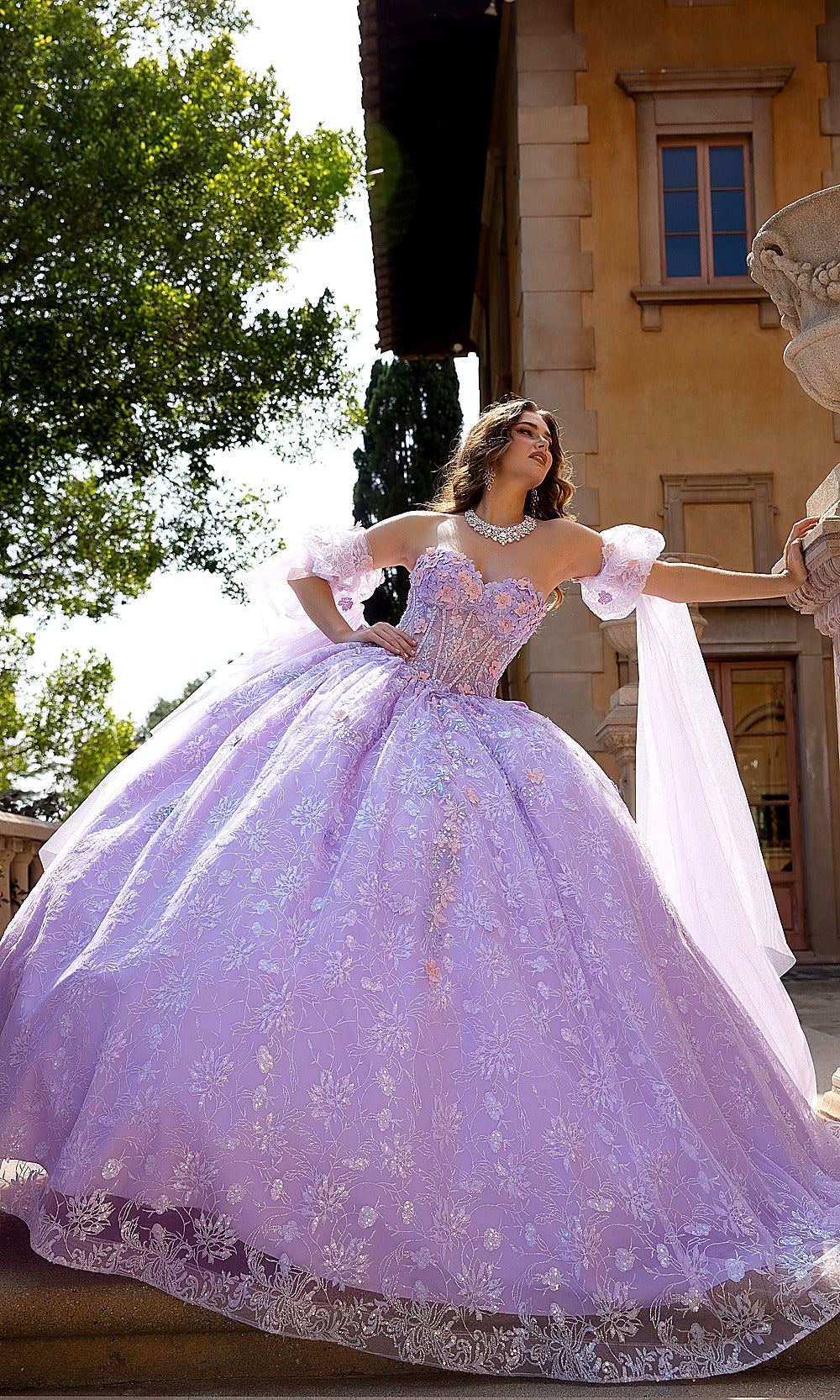 Bella Princess PQ1084 Lilac Purple Quinceanera Ball Gown Dress