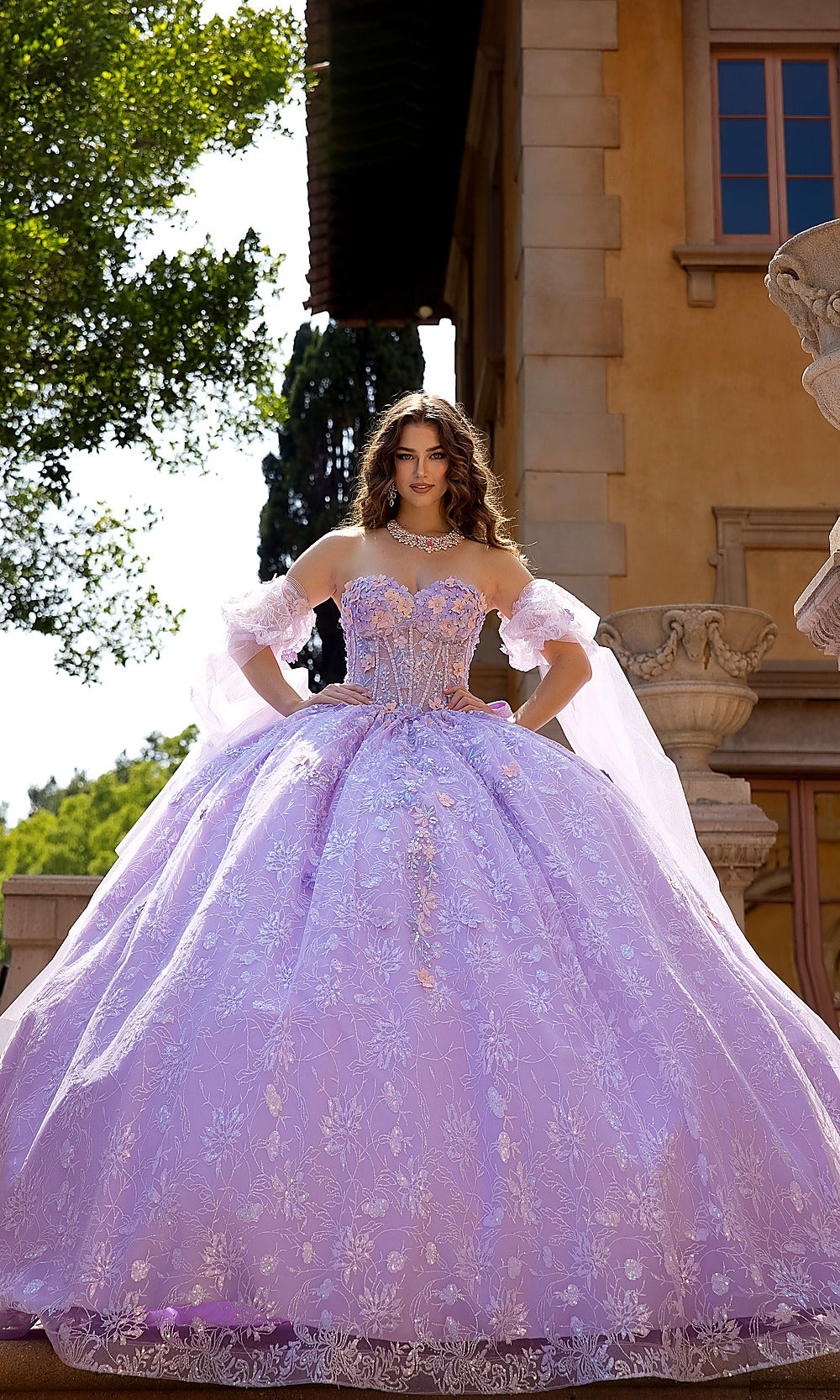 Bella Princess PQ1084 Lilac Purple Quinceanera Ball Gown Dress