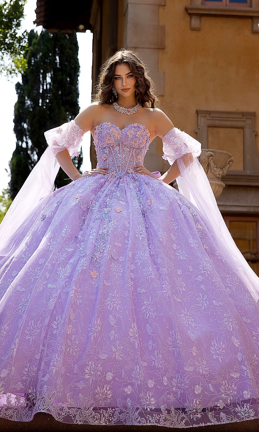 Bella Princess PQ1084 Lilac Purple Quinceanera Ball Gown Dress