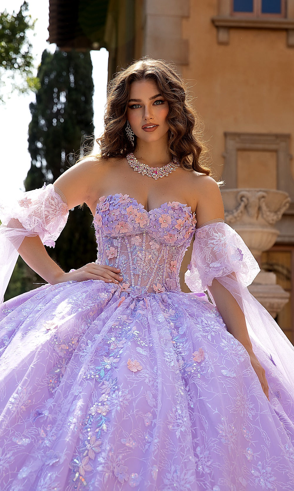 Bella Princess PQ1084 Lilac Purple Quinceanera Ball Gown Dress