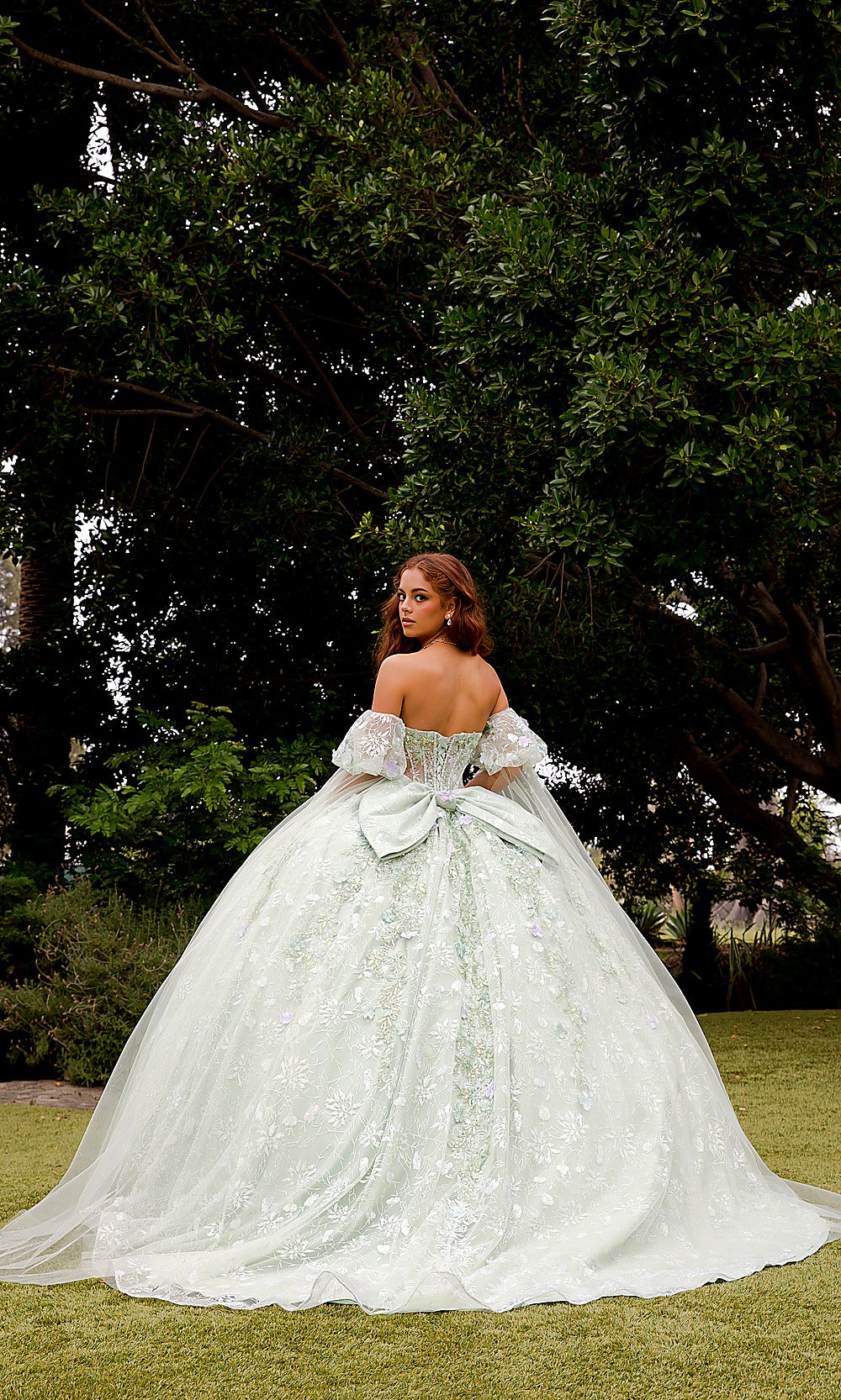 Bella Princess PQ1084 Sage Green Quinceanera Ball Gown Dress