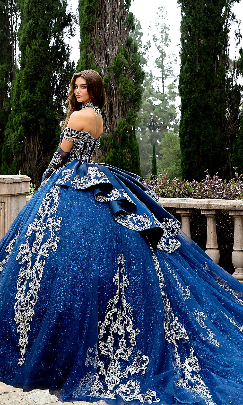 Bella Princess PQ1086 Navy Blue Quinceanera Ball Gown Dress