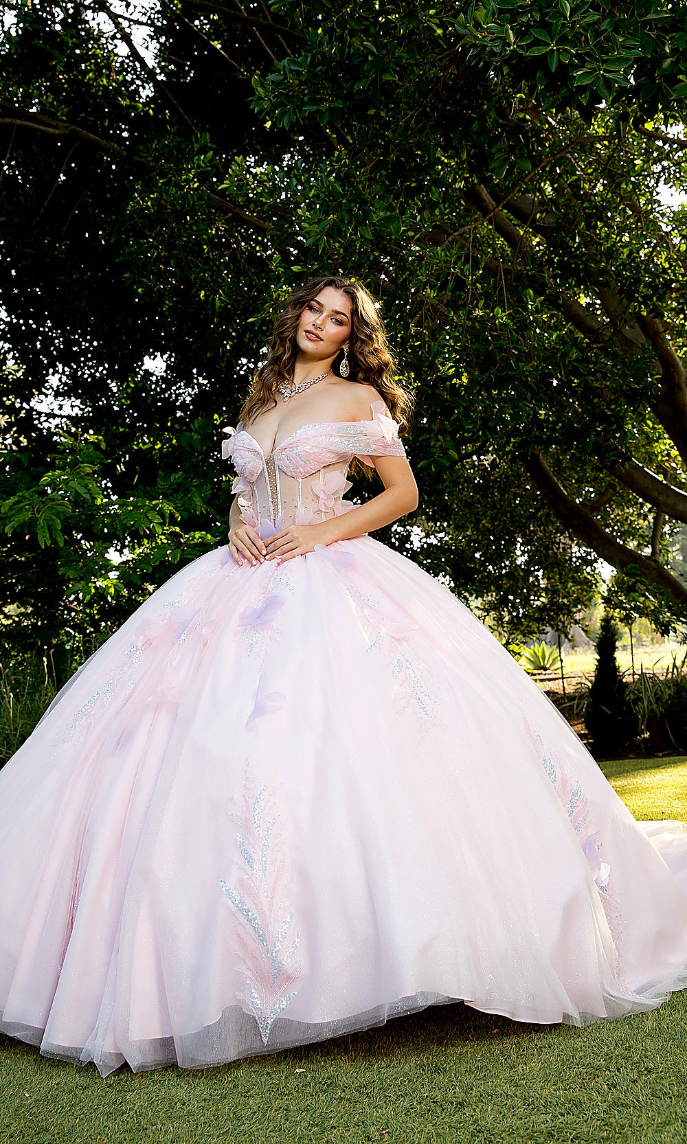 Bella Princess PQ1088 Pink Quinceanera Ball Gown Dress