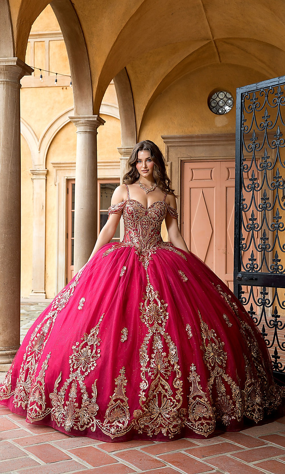 Bella Princess PQ1090 Bright Pink Quinceanera Ball Gown Dress