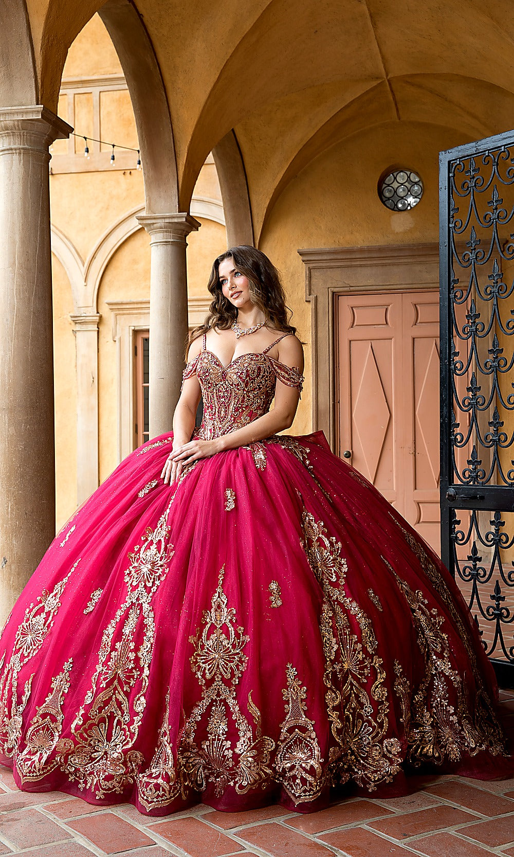 Bella Princess PQ1090 Bright Pink Quinceanera Ball Gown Dress