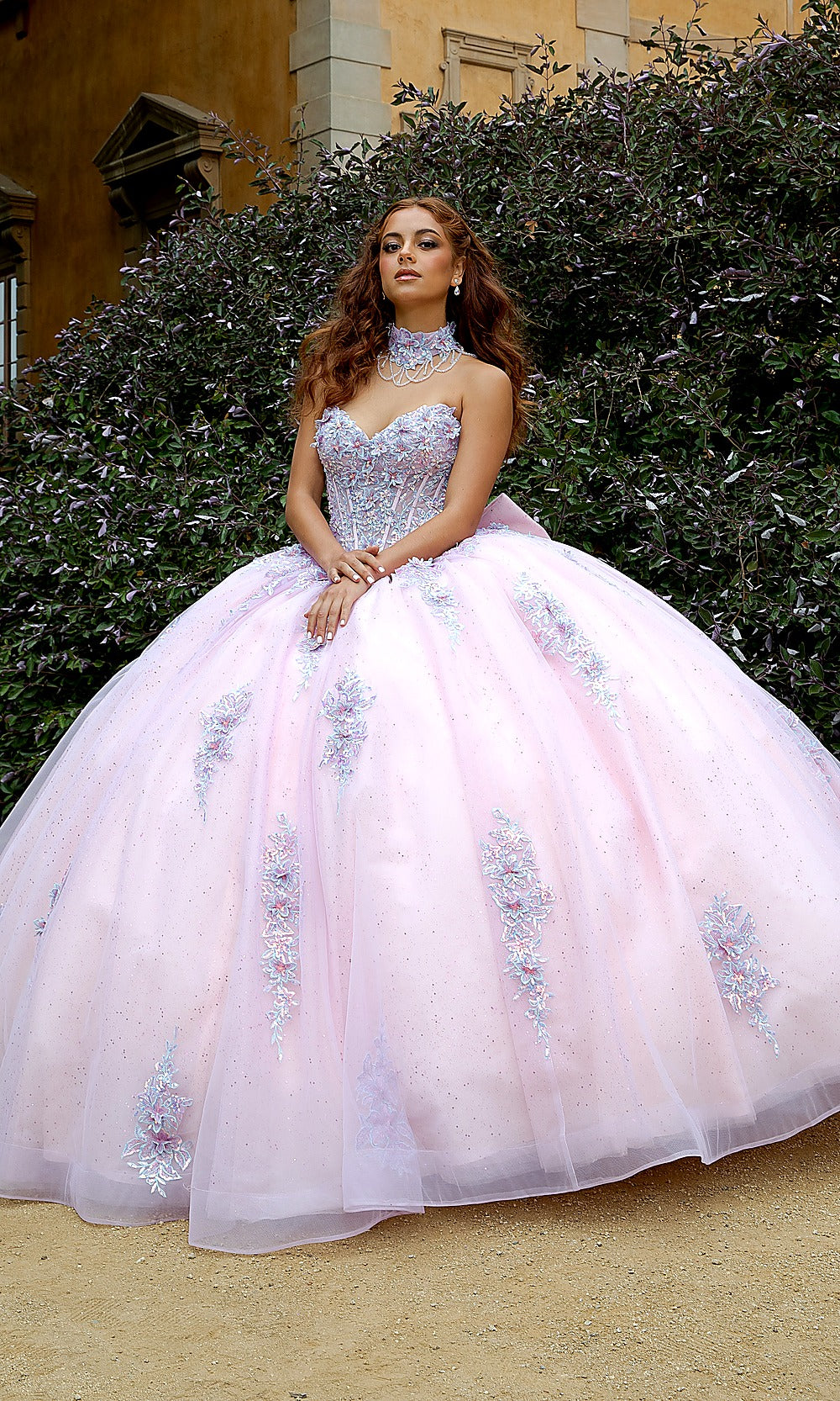 Bella Princess PQ1091 Pink Quinceanera Ball Gown Dress