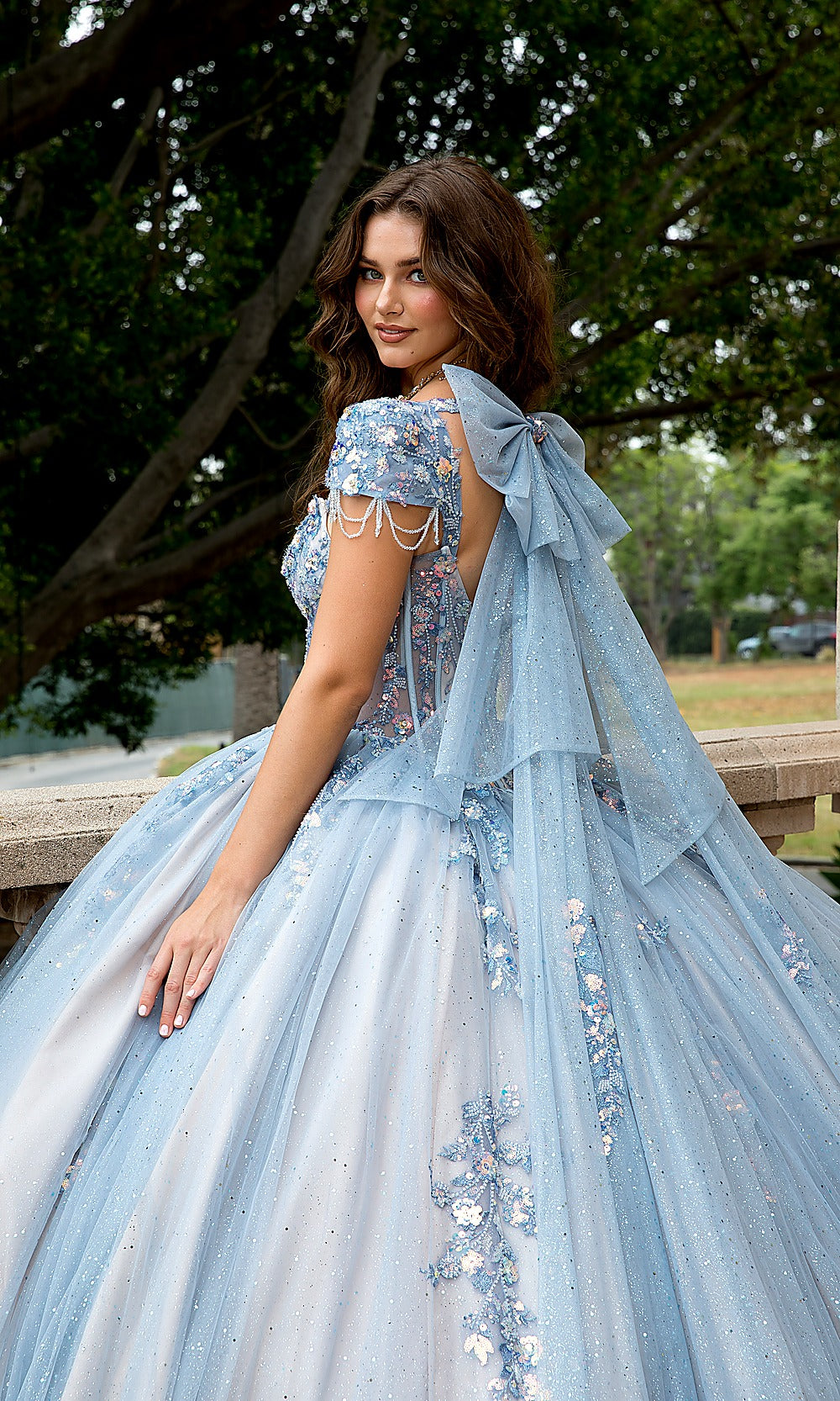 Bella Princess PQ1094 Blue Quinceanera Ball Gown Dress