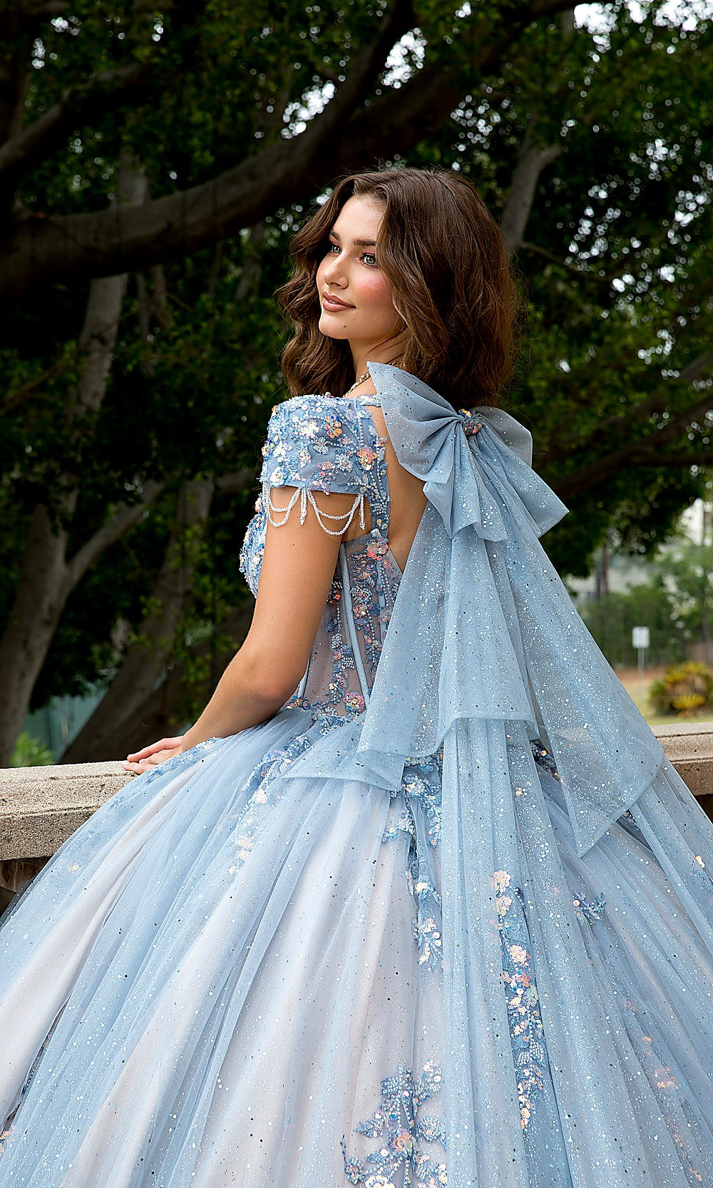 Bella Princess PQ1094 Blue Quinceanera Ball Gown Dress