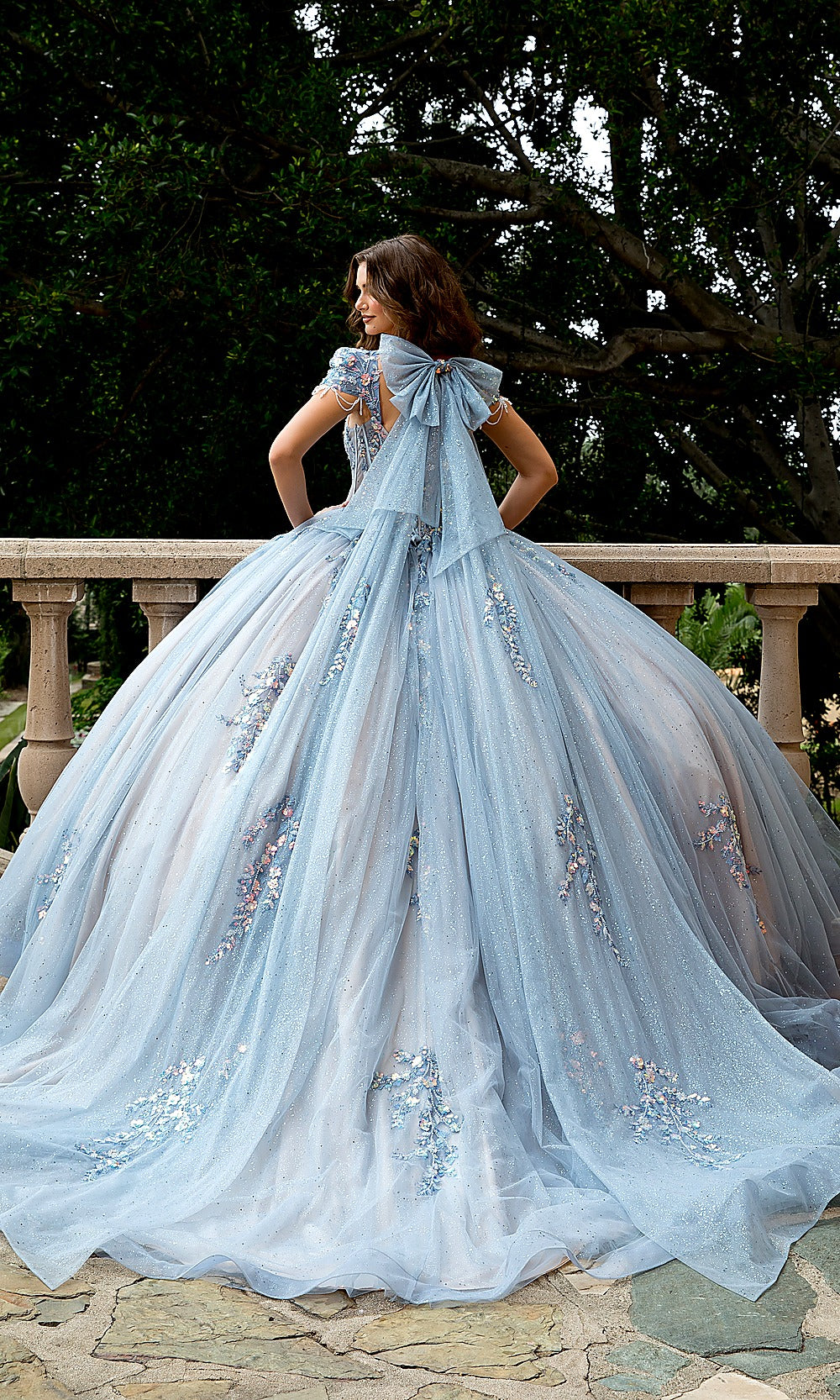 Bella Princess PQ1094 Blue Quinceanera Ball Gown Dress